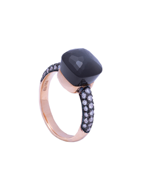 FARFALLINA-Ring mit Obsidian
